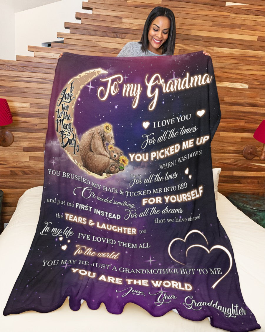 I Love You For All The Times Fleece Blanket - Quilt Blanket, Best Mother s Day Gift Ideas, Mother s Day Gift From Granddaughter To Grandma, Home Decor Bedding Couch Sofa Soft and Comfy Cozy 1616609233885.jpg