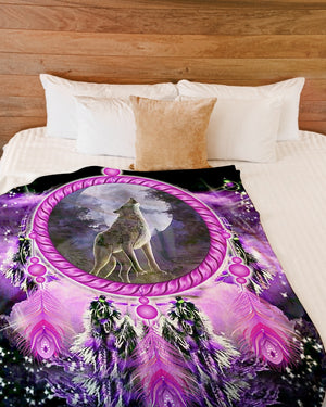 Native American Purple Wolf Dream Blanket 08 Fleece Blanket - Quilt Blanket 1617034239419.jpg