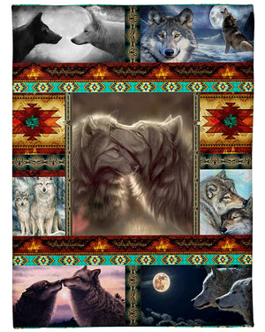 Native American Loving Wolves Blanket 08 Fleece Blanket - Quilt Blanket 1617034250909.jpg