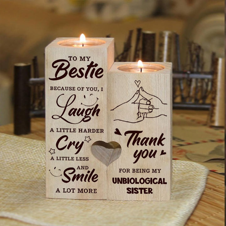 To My Bestie Thank You For Being By Unbiological Sister Candle Holder 1618630771591.jpg