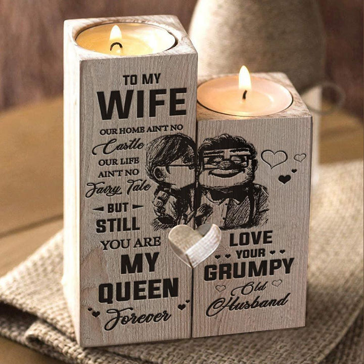 Husband To Wife - You Are My Queen Forever - Candle Holder Best Gift Ideas For Wife, From Husband to Wife 1618630781388.jpg