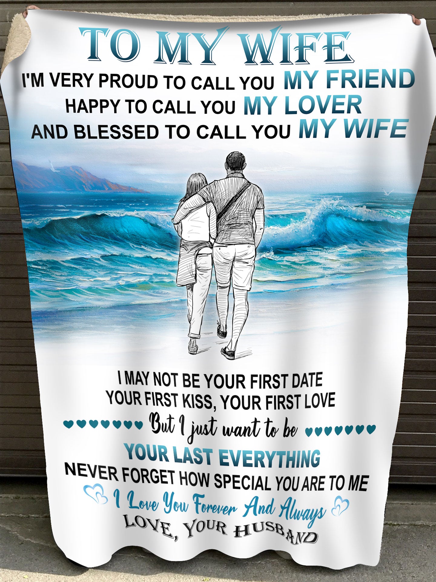 To My Wife Personalized Name Blanket-best Valentine Birthday Gifts For Wife-happy To Call You My Lover 1619402302710.jpg