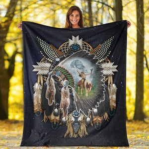 Native American Blanket - Native American Indian Chief Proud Fleece Blanket 1620232237202.jpg