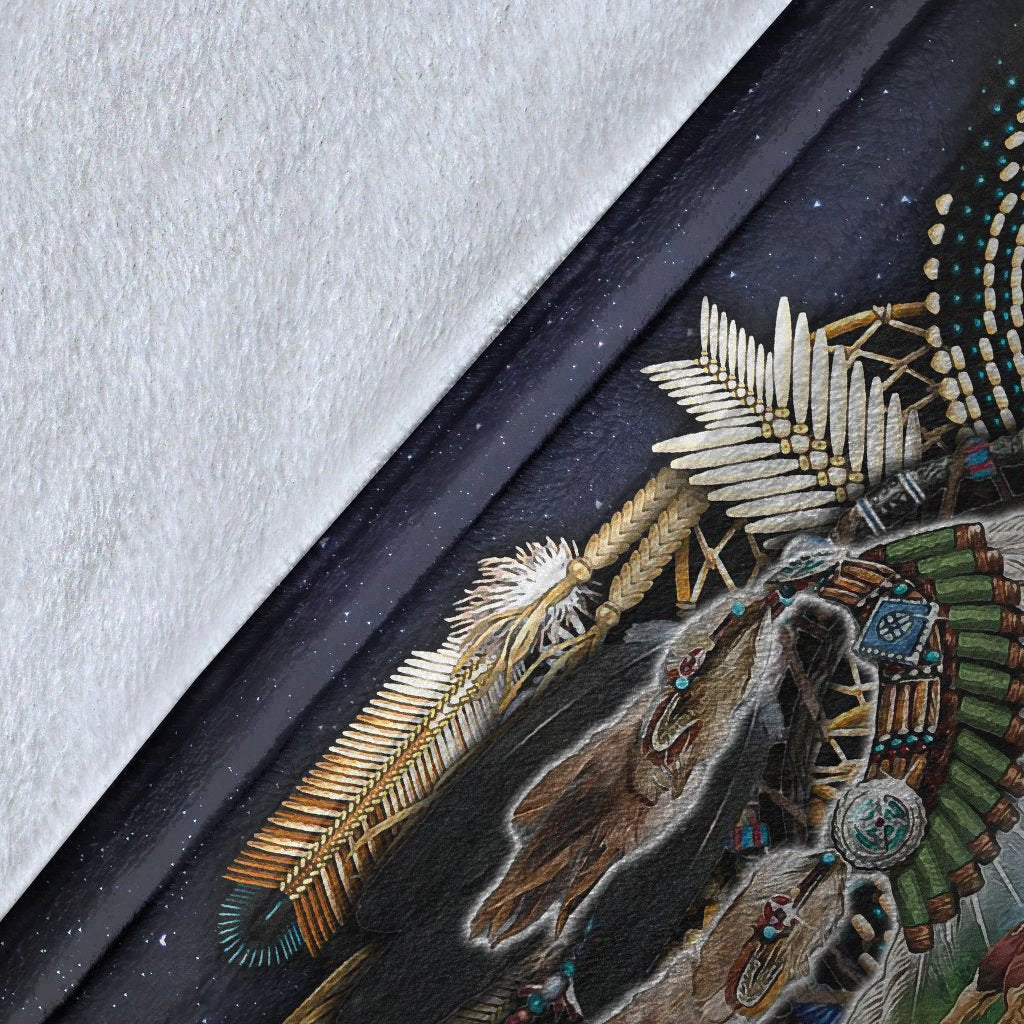 Native American Blanket - Native American Indian Chief Proud Fleece Blanket 1620232238845.jpg