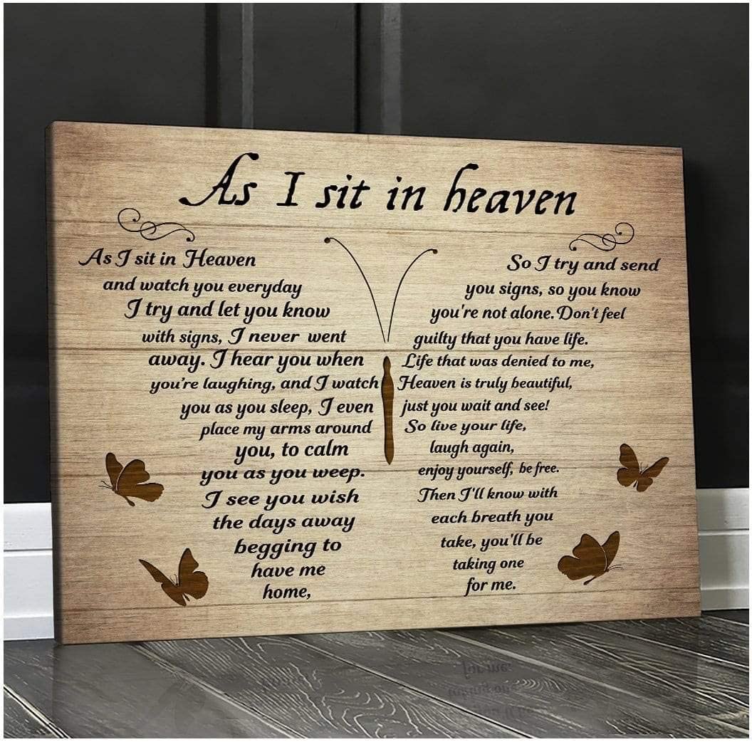 Gift For Memorial Landscape Canvas As I Sit In Heaven Butterfly Memorial Family Friend Home Decor Wall Art Visual Art 1620707178589.jpg