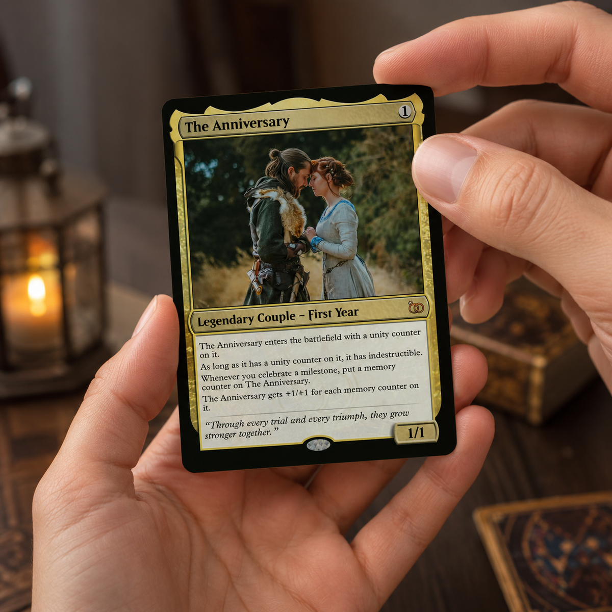 Custom MTG Style Trading Card: Personalized Anniversary, Wedding, Pet, Fathers Day, Mothers Day, Birthday, Gift