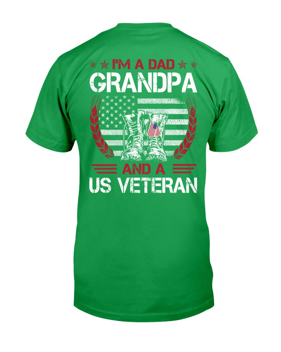 Veteran I'm A Dad Grandpa A Us Veteran Classic T-Shirt | Father's Day Gift 1621444358111.jpg