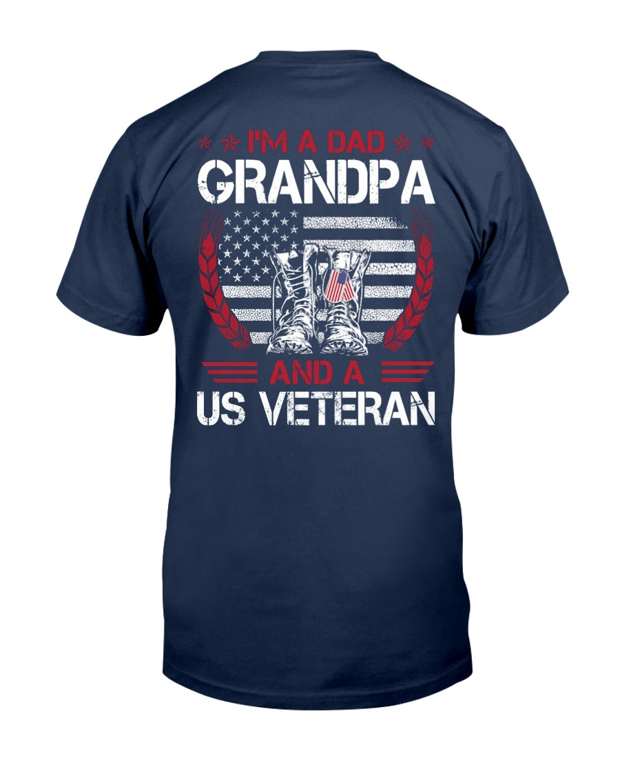 Veteran I'm A Dad Grandpa A Us Veteran Classic T-Shirt | Father's Day Gift 1621444358361.jpg