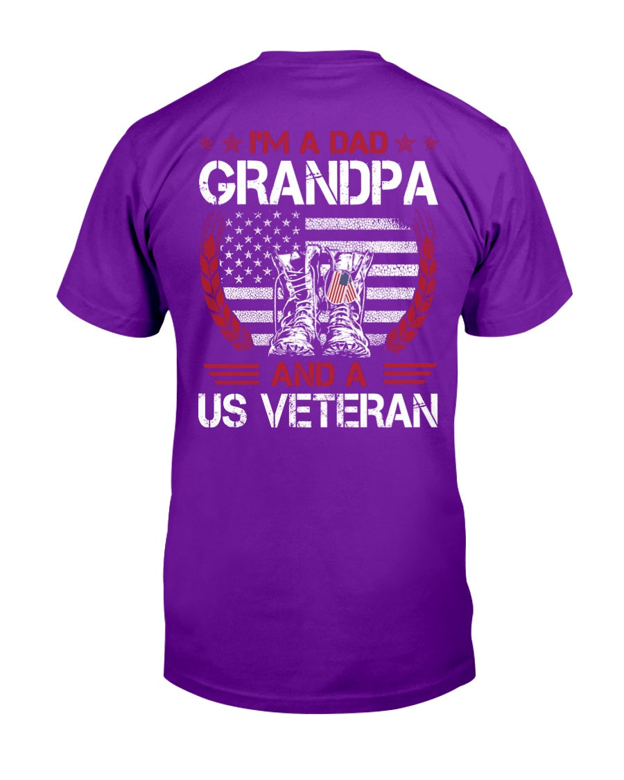 Veteran I'm A Dad Grandpa A Us Veteran Classic T-Shirt | Father's Day Gift 1621444358667.jpg