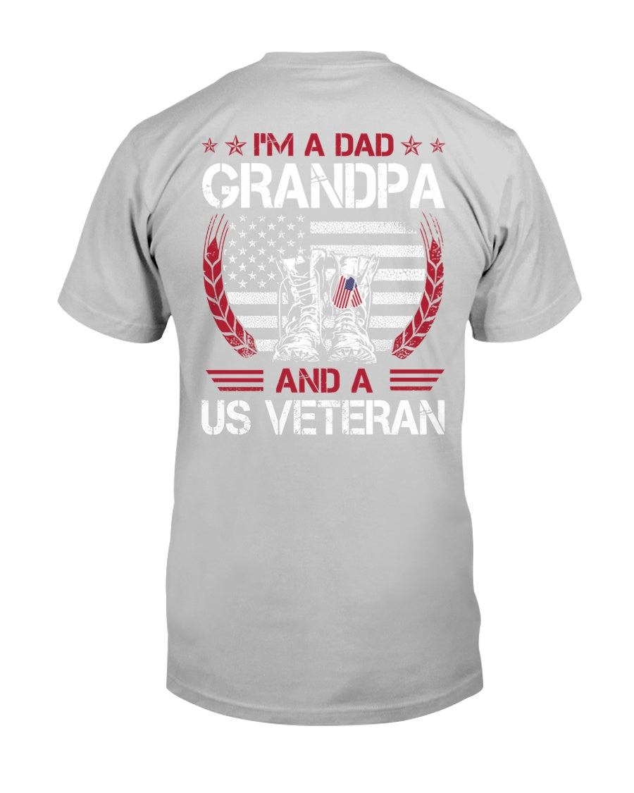 Veteran I'm A Dad Grandpa A Us Veteran Classic T-Shirt | Father's Day Gift 1621444359522.jpg