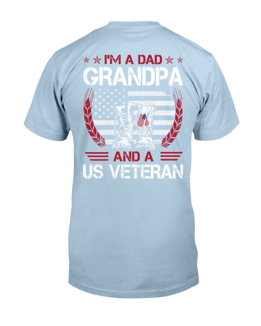 Veteran I'm A Dad Grandpa A Us Veteran Classic T-Shirt | Father's Day Gift 1621444360065.jpg