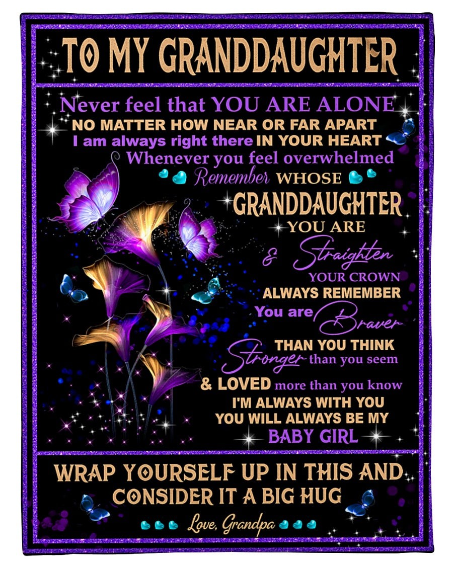 Butterfly To My Granddaughter Consider It A Big Hug Blanket Gift For Daughter From Grandpa  1621564622536.jpg