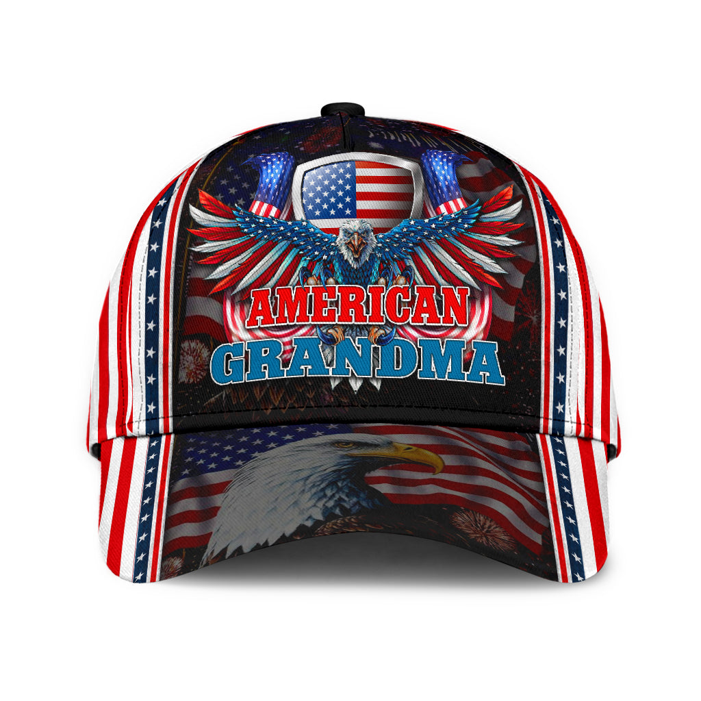 American Grandma Eagle Flag All Over Print Cap 3D Print Classic Caps Classic Caps Curved Gift For Grandma 1621814061239.jpg