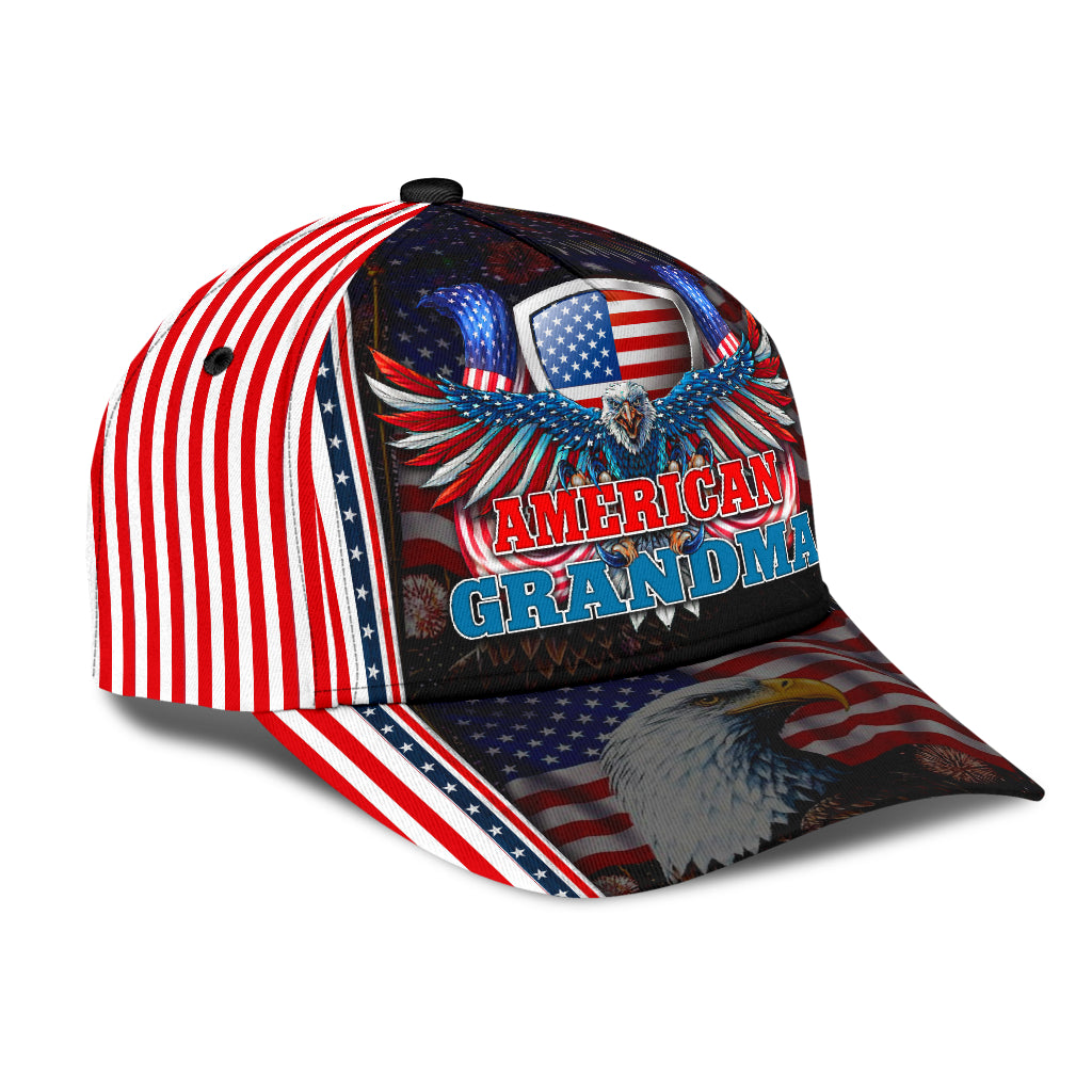 American Grandma Eagle Flag All Over Print Cap 3D Print Classic Caps Classic Caps Curved Gift For Grandma 1621814062770.jpg
