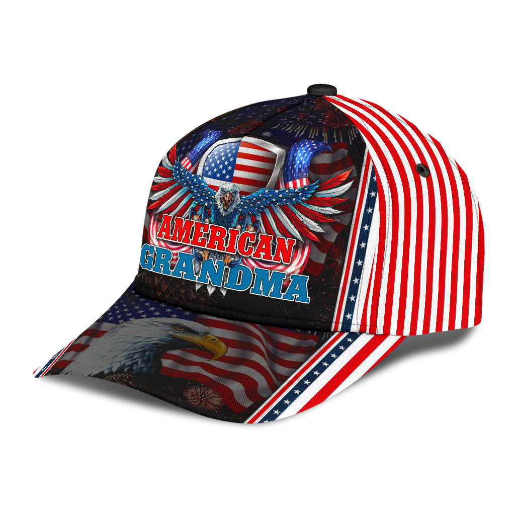 American Grandma Eagle Flag All Over Print Cap 3D Print Classic Caps Classic Caps Curved Gift For Grandma 1621814065903.jpg