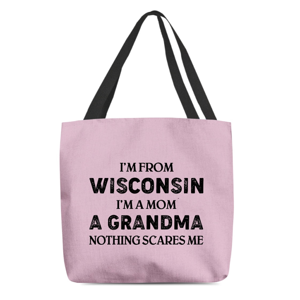 Mother Wisconsin I'm A Mom And Grandma Tote Bag Gift For Work Beach Lunch Travel Shopping Grocery 1622014463135.jpg