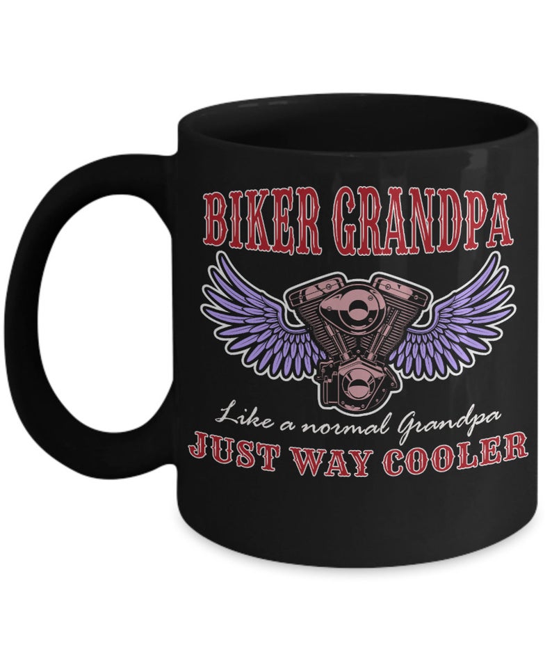 Biker Grandpa Like A Normal Grandpa Mug Quarantine Father's Day Gift Gift For Grandpa Double Side Printed Ceramic Coffee Mug Tea Cups Latte 1622086497947.jpg