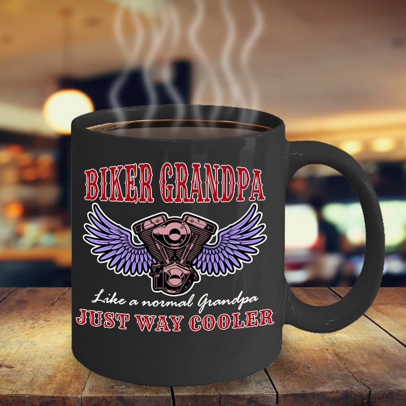 Biker Grandpa Like A Normal Grandpa Mug Quarantine Father's Day Gift Gift For Grandpa Double Side Printed Ceramic Coffee Mug Tea Cups Latte 1622086497952.jpg