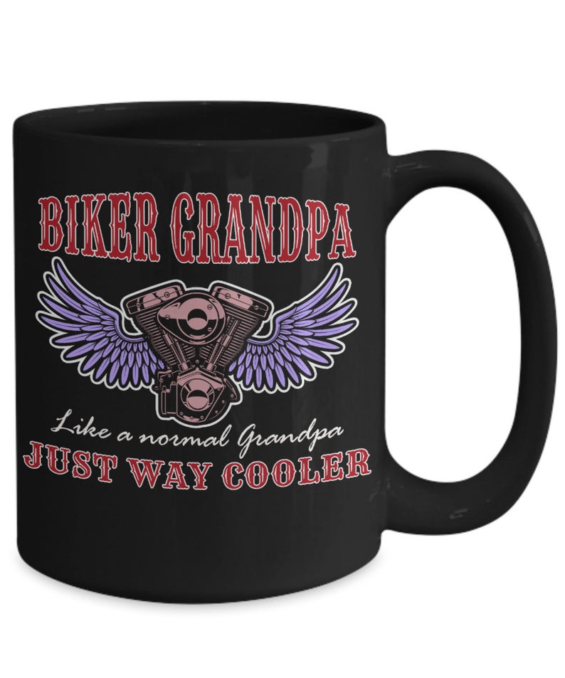 Biker Grandpa Like A Normal Grandpa Mug Quarantine Father's Day Gift Gift For Grandpa Double Side Printed Ceramic Coffee Mug Tea Cups Latte 1622086497967.jpg