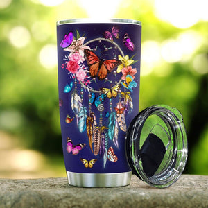 My Daughter Butterfly Dreamcatcher Stainless Steel Skinny Tumbler Bulk, Double Wall Vacuum Slim Water Tumbler Cup With Lid, Reusable Metal Travel Coffee Mug 1622600986397.jpg