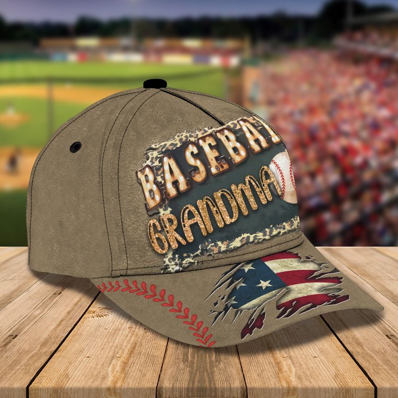Baseball Grandma All Over Print Cap Classic Caps Curved 3D Print Classic Caps Gift For Grandma Birthday Gift 1622619466738.jpg