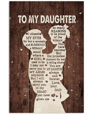 To My Daughter Carry You In My Heart Portrait Canvas Gift For Daughter From Dad Home Decor Wall Art Visual Art 1623470269340.jpg