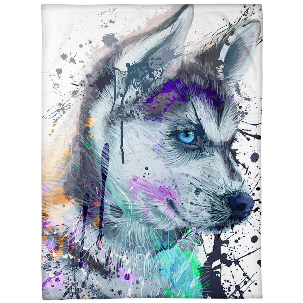 Animal Husky Water Color Fleece Blanket Home Decor Bedding Couch Sofa Soft And Comfy Cozy 1623896884952.jpg