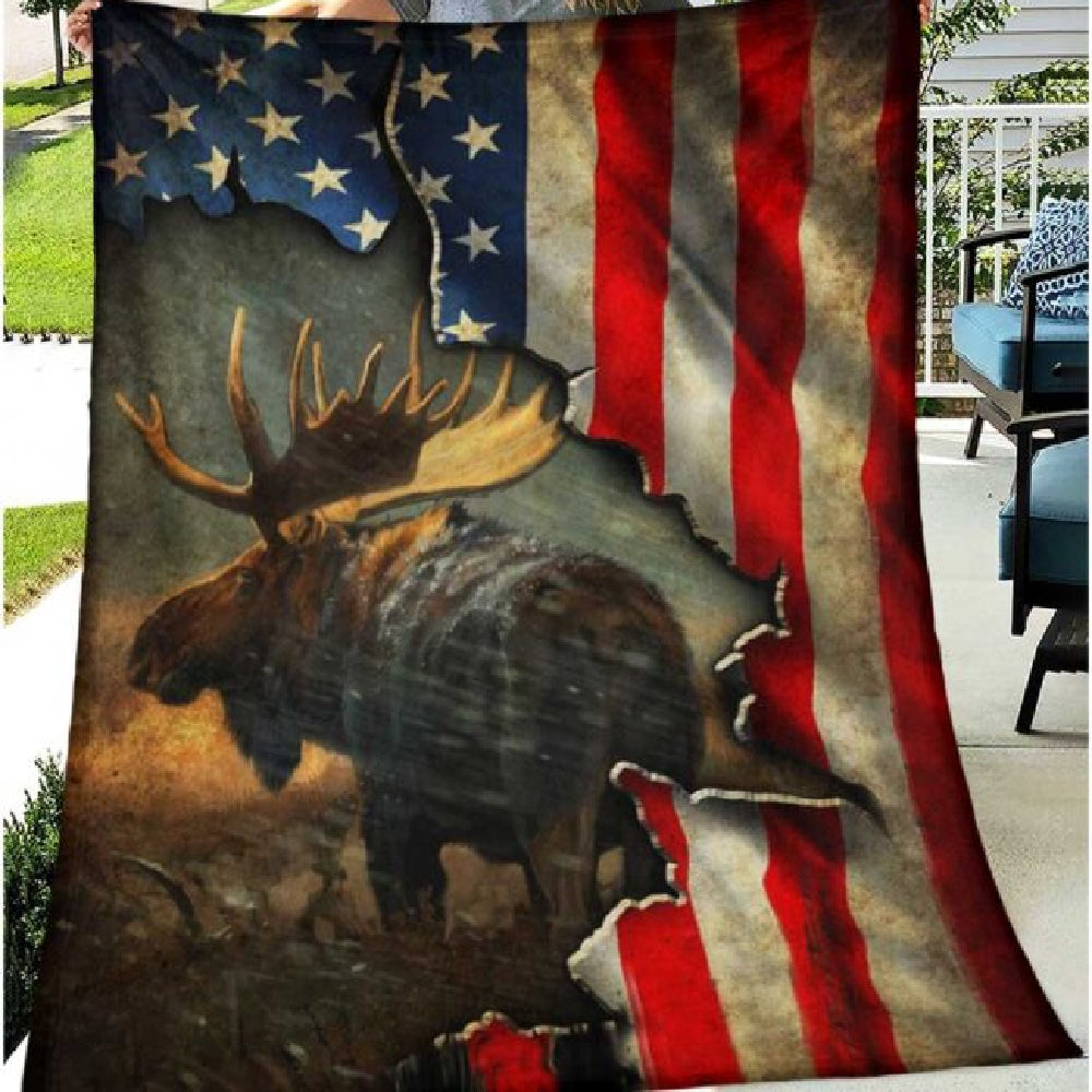Animal Moose Hunter Fleece Blanket Home Decor Bedding Couch Sofa Soft And Comfy Cozy 1623912541637.jpg