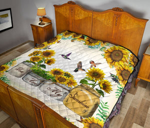 You Are My Sunshine - Sunflower & Hummingbirds Blanket Gift For Sunflower Lovers Decor Bedding Couch Sofa Soft And Comfy Cozy 1624068166761.jpg