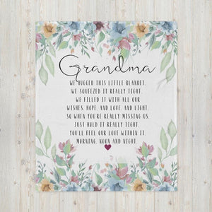 Gift For Grandma Blanket, To My Grandma We Hugged This Blanket 1625039113553.jpg