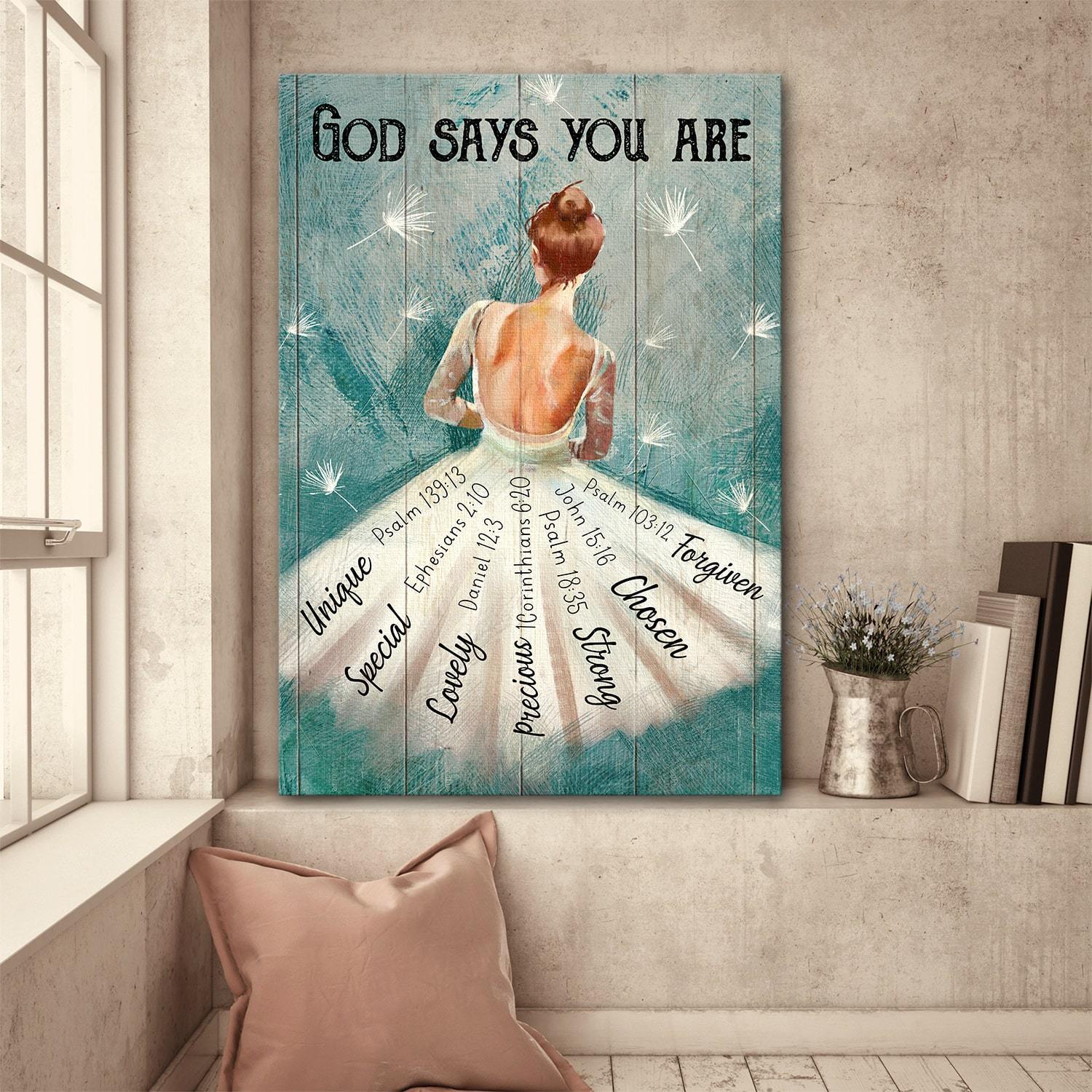 Ballet God Portrait Canvas Says You Are, Gift For Ballet Lovers Birthday Home Decor Wall Art Visual Art 1625736689509.jpg