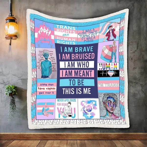 Transman Blanket, Trans Pride Blanket, Ftm Blanket, Lgbt 1626251297620.jpg