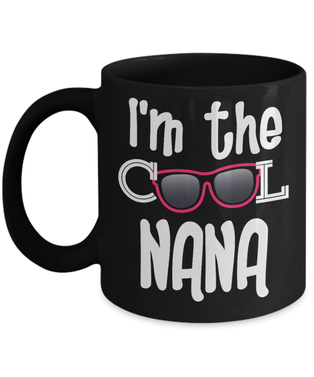 I'm the Cool Nana Black Mug Gift For Grandma Birthday Gift Double Side Printed Ceramic Coffee Mug Tea Cups Latte 1626676972731.png