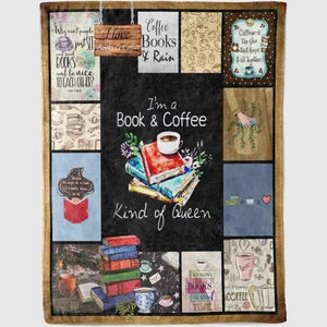 Book Blanket, Bookworm Blanket, Coffee Fleece Blanket, Reading Blanket, Reading Lover Gifts 1626677518190.jpg