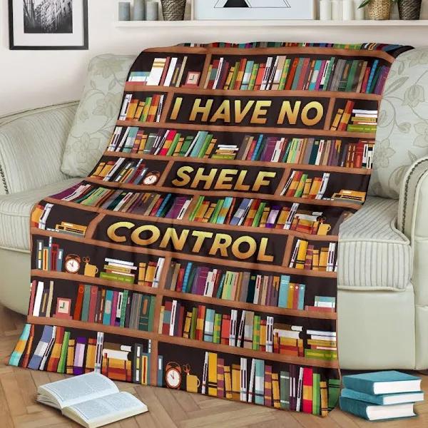 Book Lovers Blanket, I Have No Shelf Control, Bookshelves, Bookworm 1626677524076.jpg