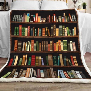 Book Lovers Blanket, Book Shelf Vintage Gift For Book Lovers, Bookworm 1626677524936.jpg