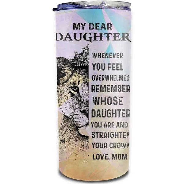 Gift To My Dear Lion Daughter Tumbler  1626767792319.jpg