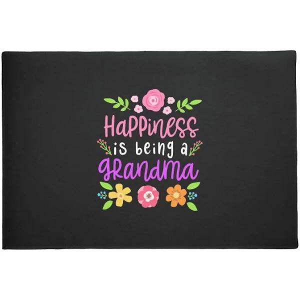 Hapiness Is Being A Grandma Flower Doormat Welcome Mat House Warming Gift Home Decor Funny Doormat Gift Idea 1626835354368.jpg