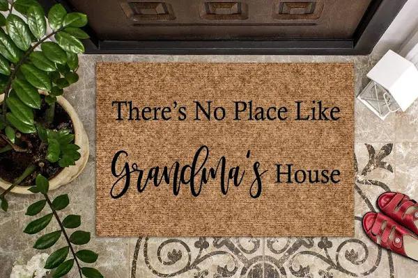 There's No Place Like Grandma's House Indoor and Outdoor Doormat Warm House Gift Welcome Mat Gift for Friend Family 1626835359065.jpg