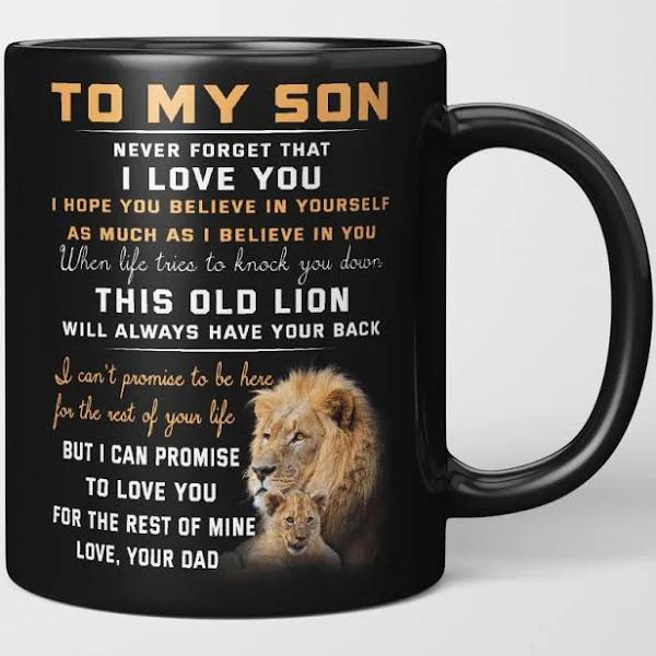 Lion To My Son Never Forget That I Love You Mug 1626843219560.jpg