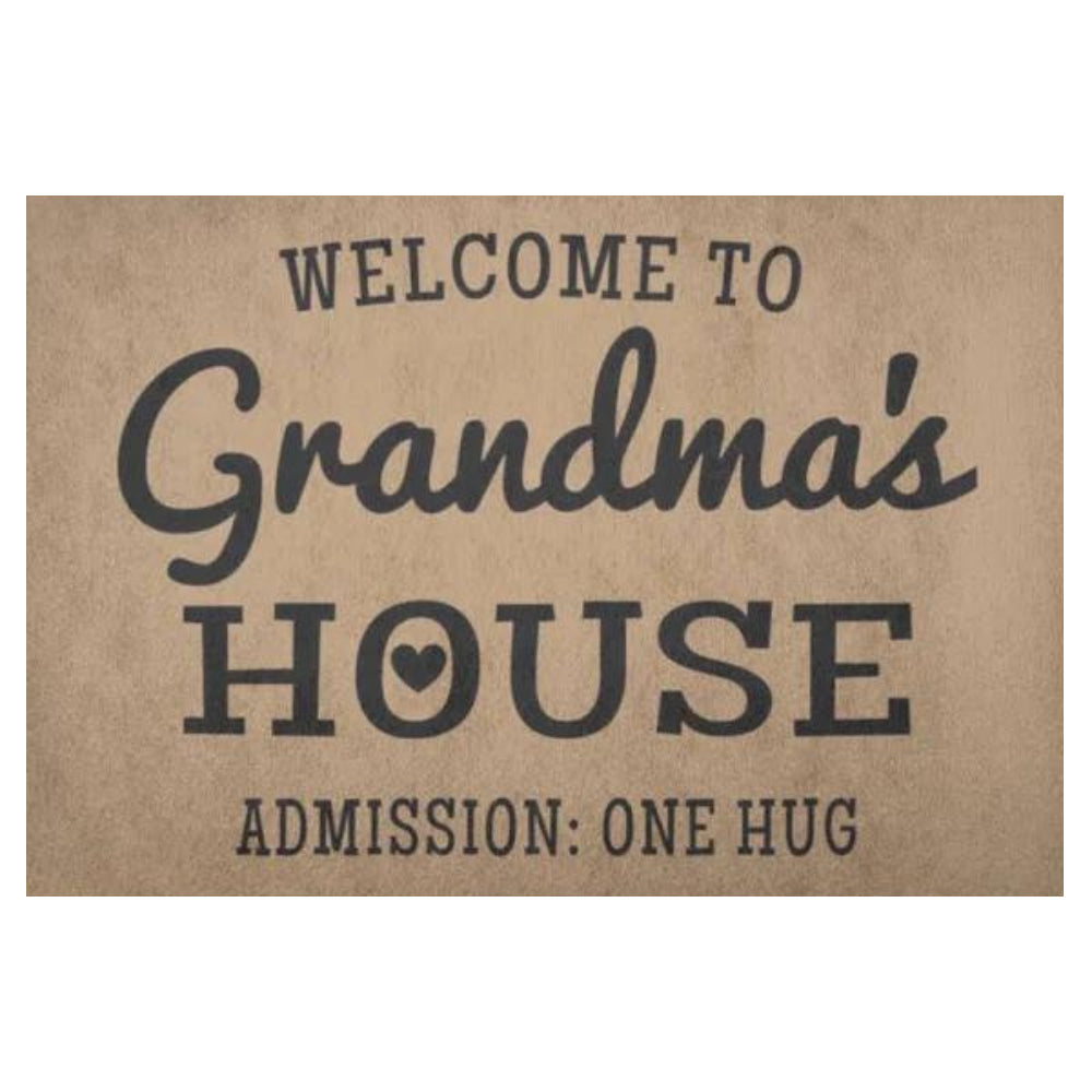 Welcome To Grandma's House  Admission One Hug Doormat - Cute Grandma Gift Indoor and Outdoor Doormat Warm House Gift Welcome Mat Gift for Friend Family 1626853435300.jpg