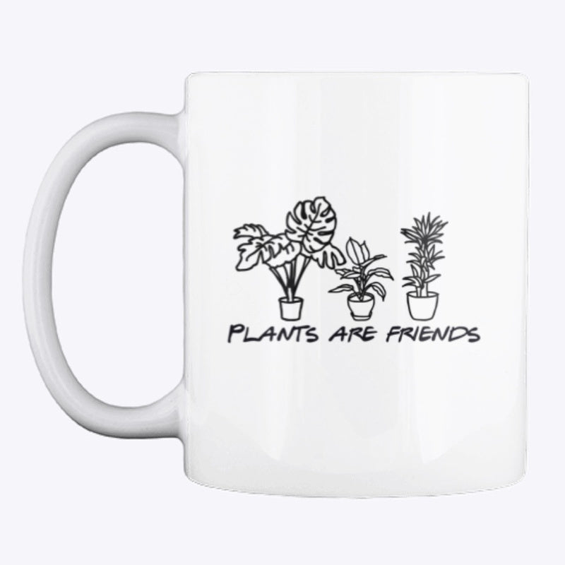 PLANTS ARE FRIENDS Mug Gift For Friend, Mug Best Friend Gift Double Side Printed Ceramic Coffee Mug Tea Cups Latte 1626922554260.jpg