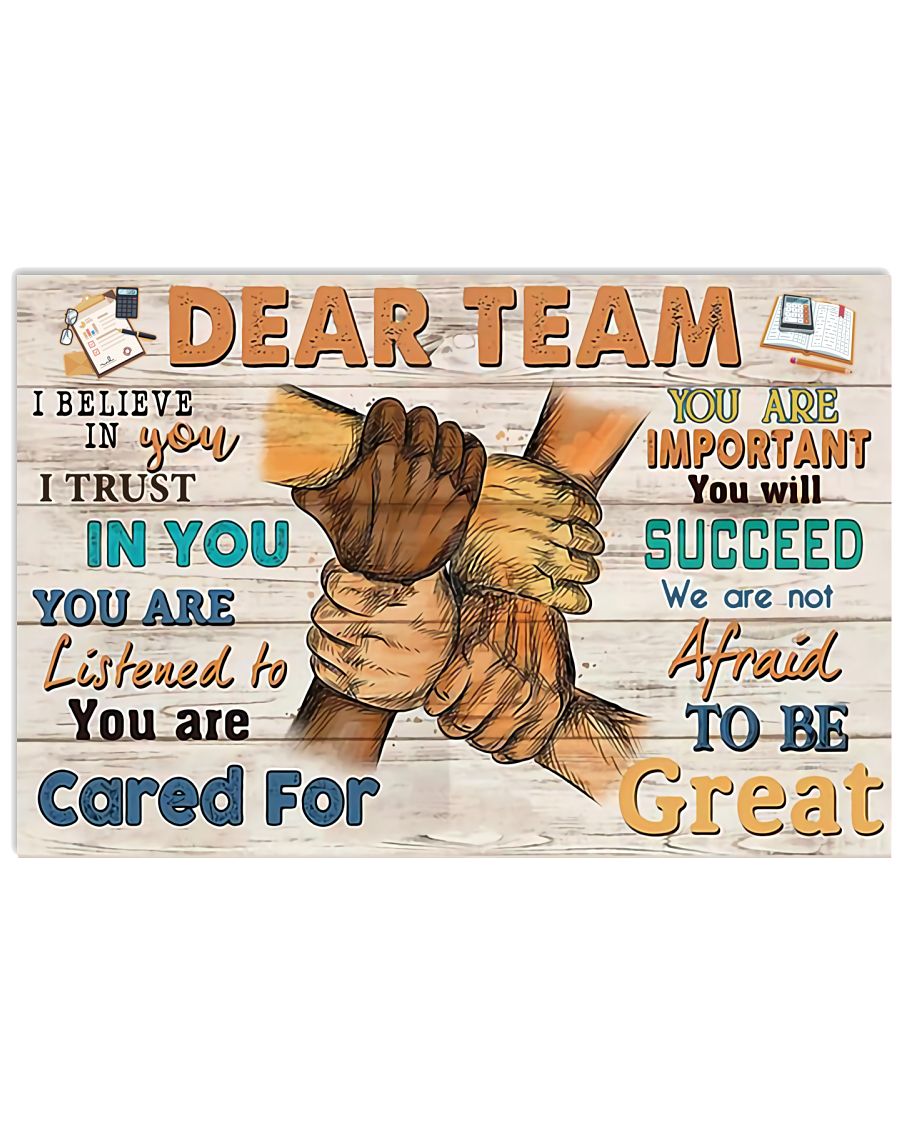 Dear Team You are Important You Will Succeed We Are Not Afraid To Be Great Landscape Canvas Gift For Friend Family Farm Home Decor Wall Art Visual Art 1626936098530.jpg