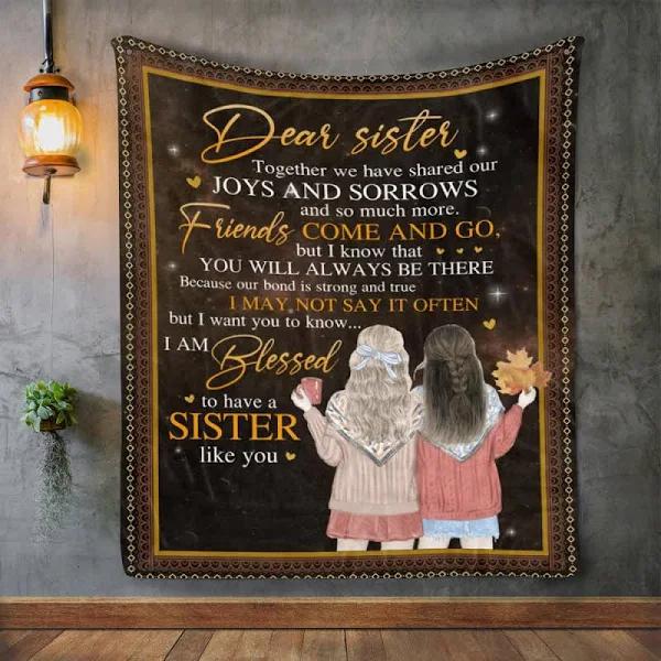 Gift For Sister Blanket, Dear Sister Fleece Blanket 1627015054745.jpg