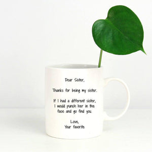 Dear Sister, Thanks For Being My Sister, Sister Coffee Mug 1627030144693.jpg