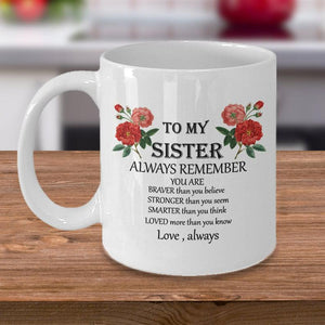 To my sister mug - always remember - sister gift - inspirational gifts for sisters - sister birthday gift - brother gift for sister love 1627030246935.jpg