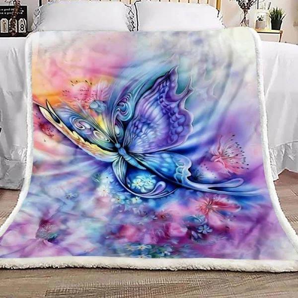 Fantasy Butterfly Fleece Blanket - Quilt Blanket 1627273332791.jpg