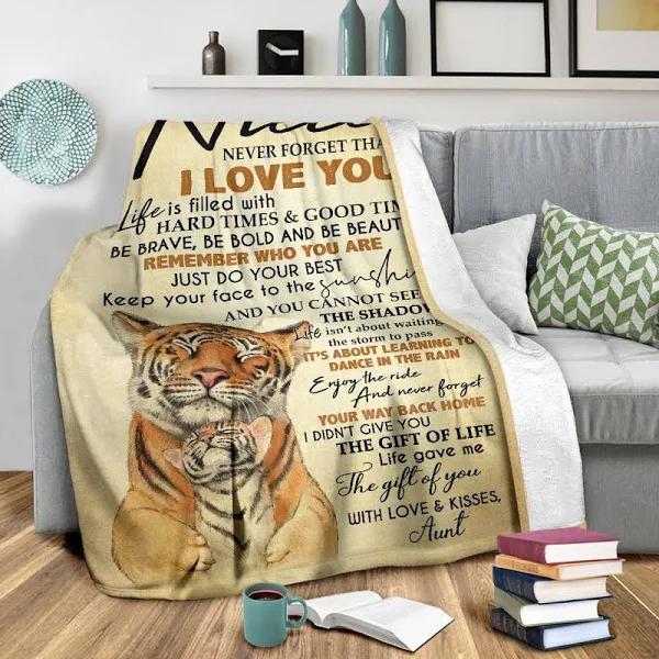 Cute Tigers Blanket Gift For Birthday - Never Forget That I Love You Aunts Gifts Blanket  For Niece 1627869541595.jpg