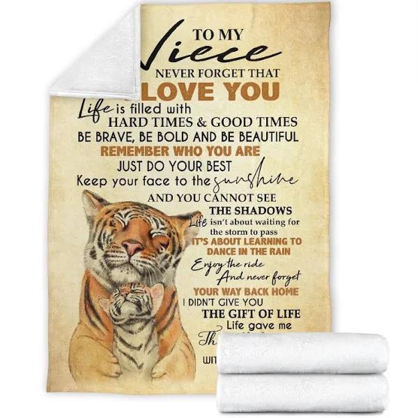Cute Tigers Blanket Gift For Birthday - Never Forget That I Love You Aunts Gifts Blanket  For Niece 1627869542683.jpg