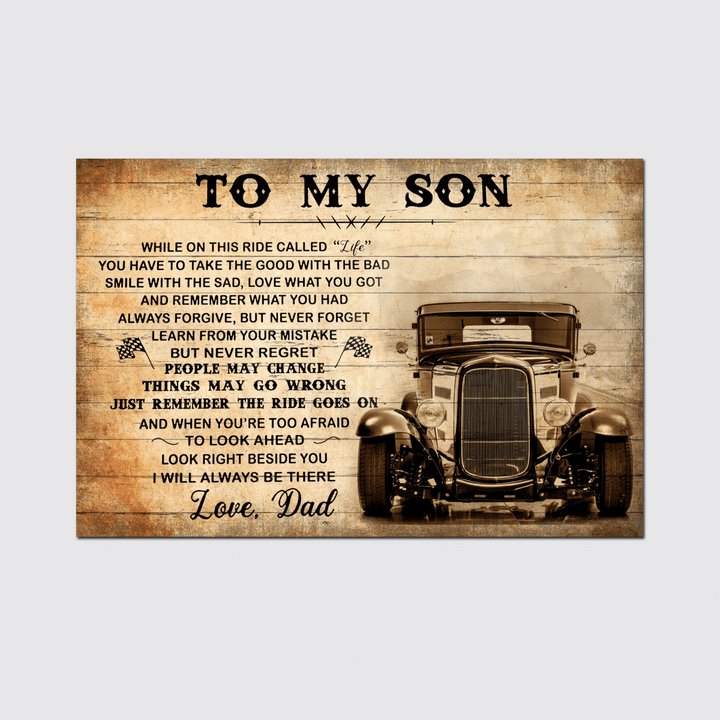 Gift For Son Landscape Canvas TO MY SON LOVE DAD HOT ROD Family Birthday Home Decor Wall Art Visual Art 1627981489928.png